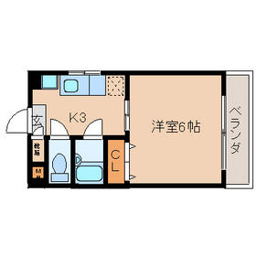 広島市中区白島九軒町のマンションの間取り