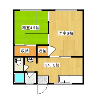 鹿児島市東谷山のマンションの間取り