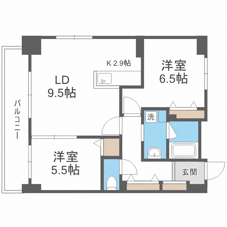 レジディア北三条の間取り