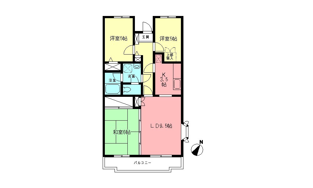 相模原市南区当麻のマンションの間取り