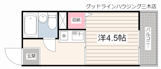 セジュール松ヶ丘B棟の間取り