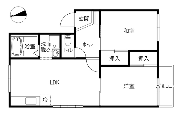 フレグランスＳＫ２の間取り