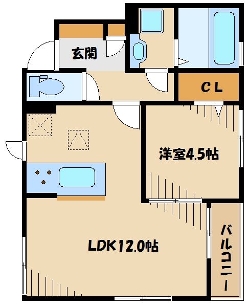 神奈川県座間市相模が丘５（アパート）の賃貸物件の間取り