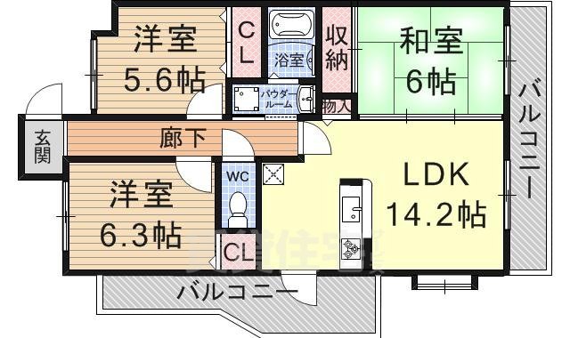 【アメニティ膳所の間取り】