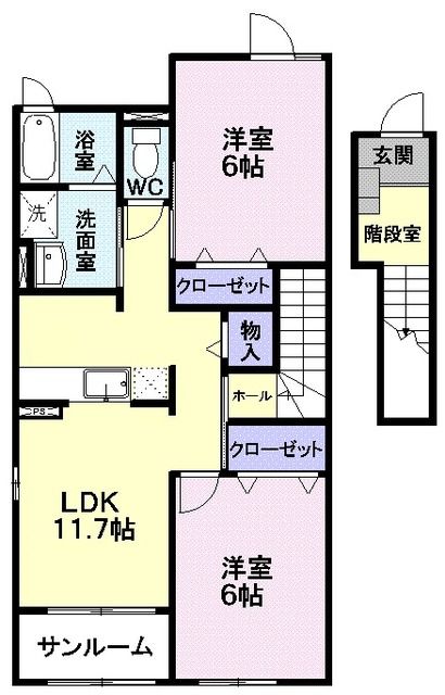 スリーアロー　Ｂの間取り