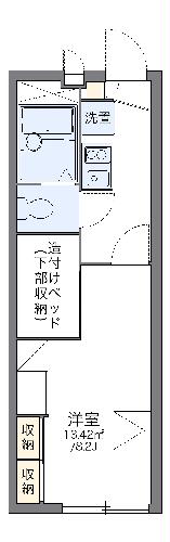 【レオパレスＮＡＧＡＫＵＲＡの間取り】