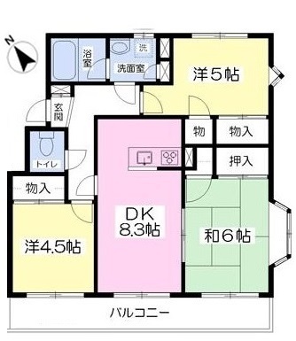 ラフィニア花崎Ａの間取り