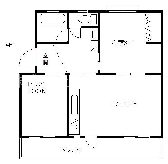 西小中台団地5-6-405の間取り