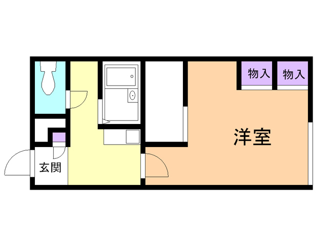 苫小牧市有明町のアパートの間取り