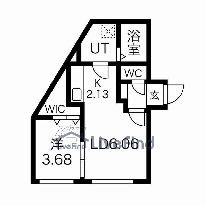 札幌市豊平区美園九条のマンションの間取り