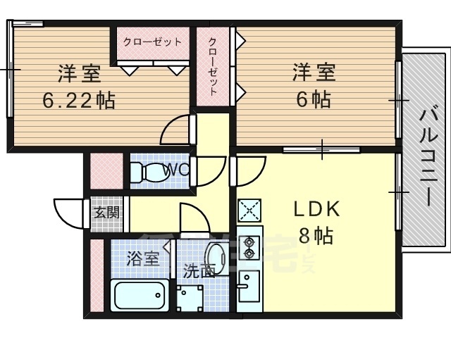 サンパティークAの間取り