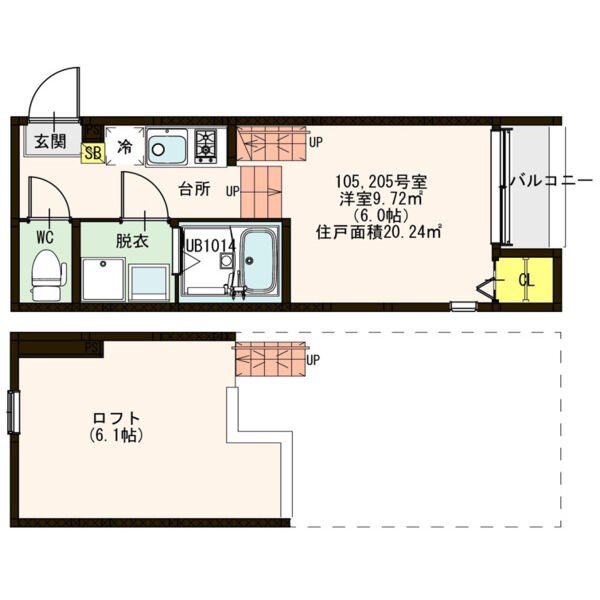 名古屋市南区呼続のアパートの間取り