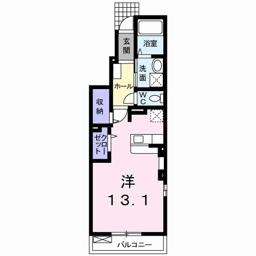 米子市安倍のアパートの間取り