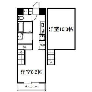 堺市堺区南瓦町のマンションの間取り