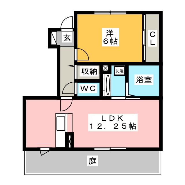 グレイスコート　Ｂの間取り