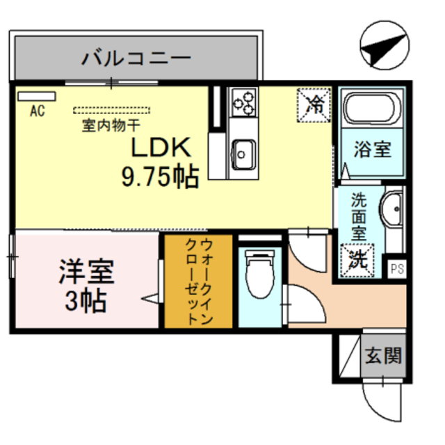 和歌山市出島のアパートの間取り