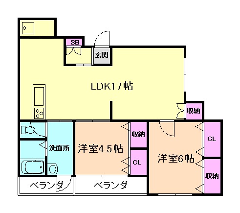 五月山パークヴィラの間取り