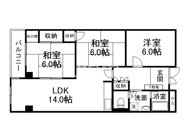 グランドパレスもと庄屋の間取り