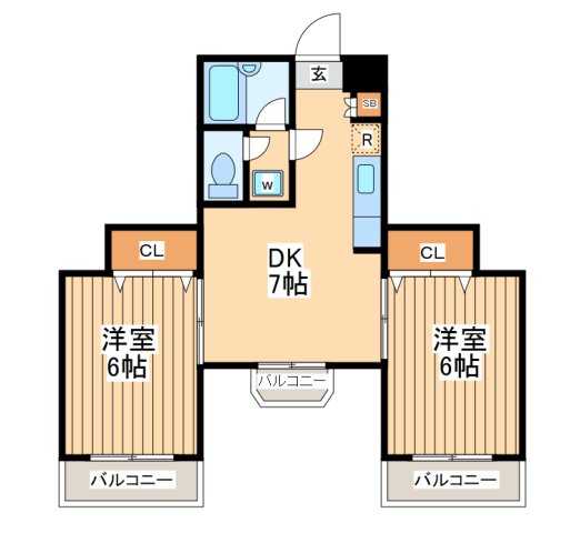 稲城市大丸のマンションの間取り