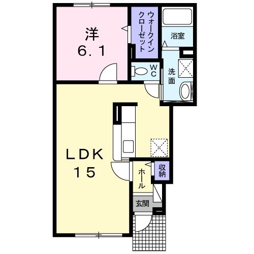 旭川市東八条のアパートの間取り