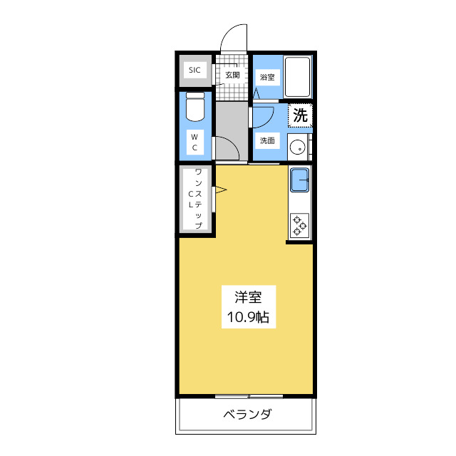 みよし市黒笹のアパートの間取り