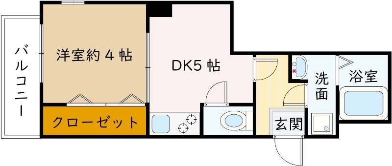 豊中市稲津町のマンションの間取り