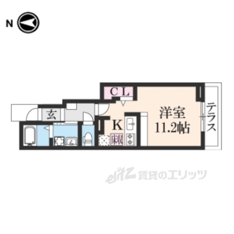 大和郡山市柳町のアパートの間取り