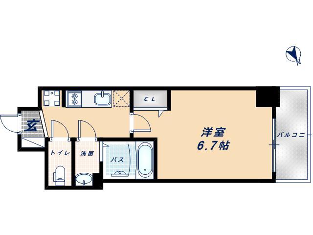 プレサンスＯＳＡＫＡＤＯＭＥＣＩＴＹクロスティの間取り