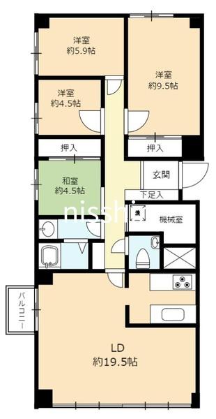 小田急麹町マンションの間取り