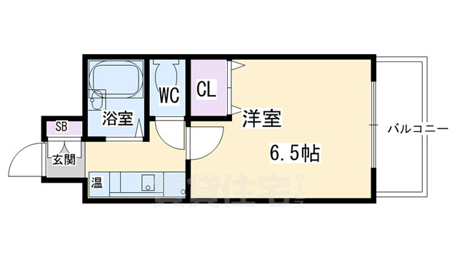 京都市中京区榎木町のマンションの間取り