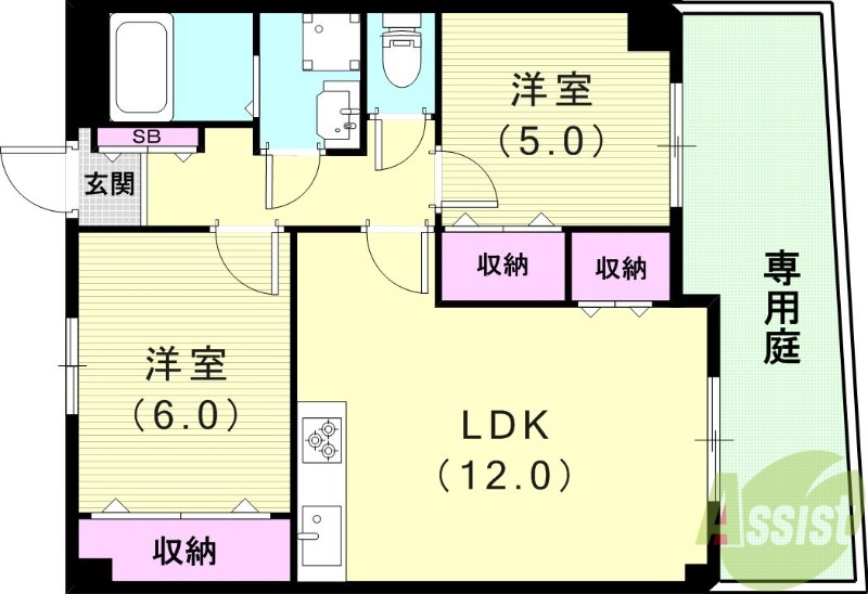 サンプリンス伊丹の間取り