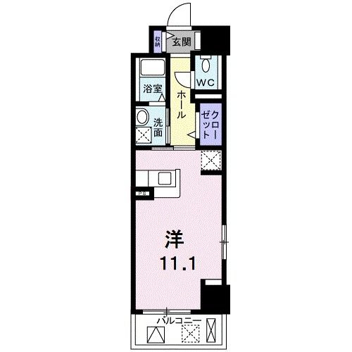 松山市湊町のマンションの間取り