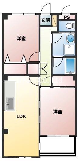 越谷市大沢のマンションの間取り