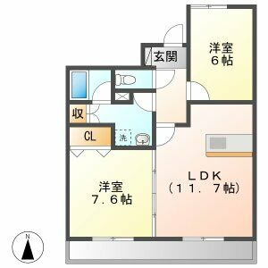 【マンションエルガーデンの間取り】