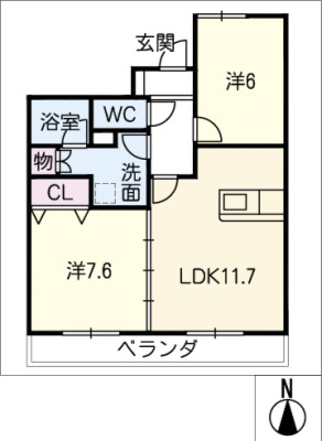 マンションエルガーデンの間取り