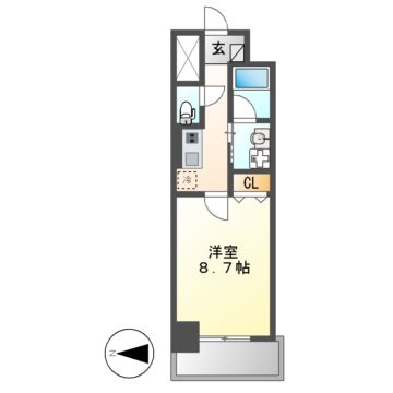 パークゲート栄白川の間取り