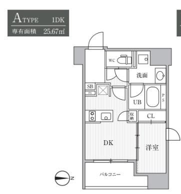 CAVANA+ SHINTOMICHO（カバナプラス新富町）の間取り