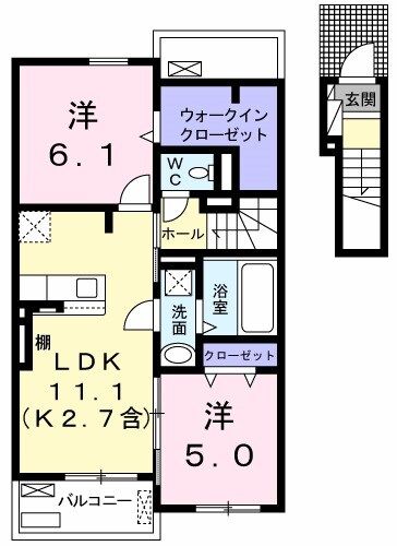 プラシード壱番館の間取り