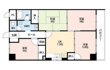 松戸市新松戸のマンションの間取り