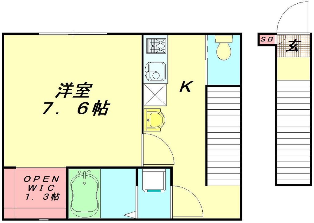 川越市清水町のアパートの間取り