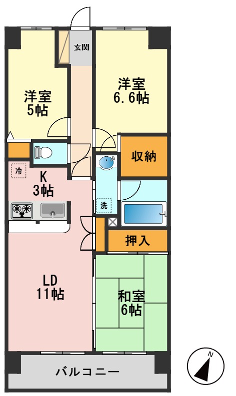 セントラルコート新小岩の間取り