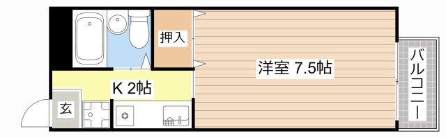 湖南市若竹町のアパートの間取り