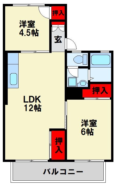 シティハウスれんげじの間取り