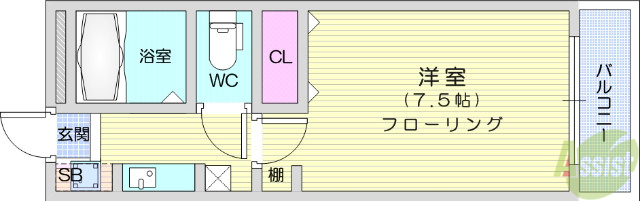 岩沼市相の原のマンションの間取り