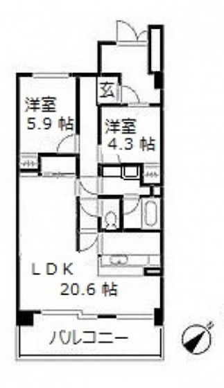 【藤和緑井ハイタウンの間取り】