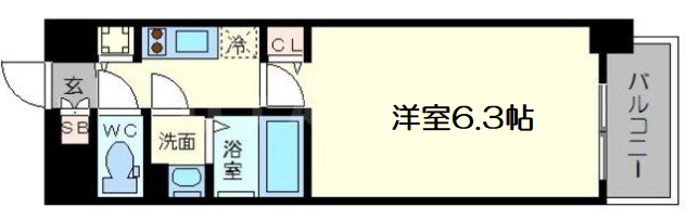 グランカリテ新大阪WESTの間取り