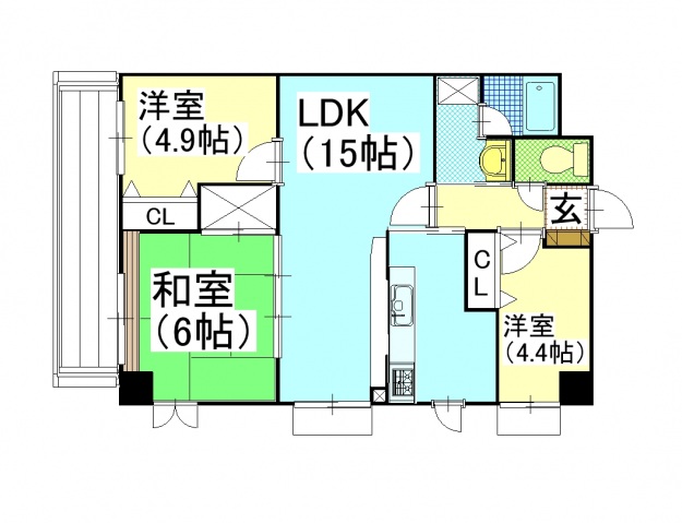 グリーンビレッジ北方の間取り