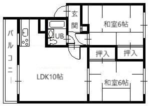 ロックマンション　３０３号室の間取り