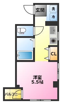 川崎市中原区木月のマンションの間取り