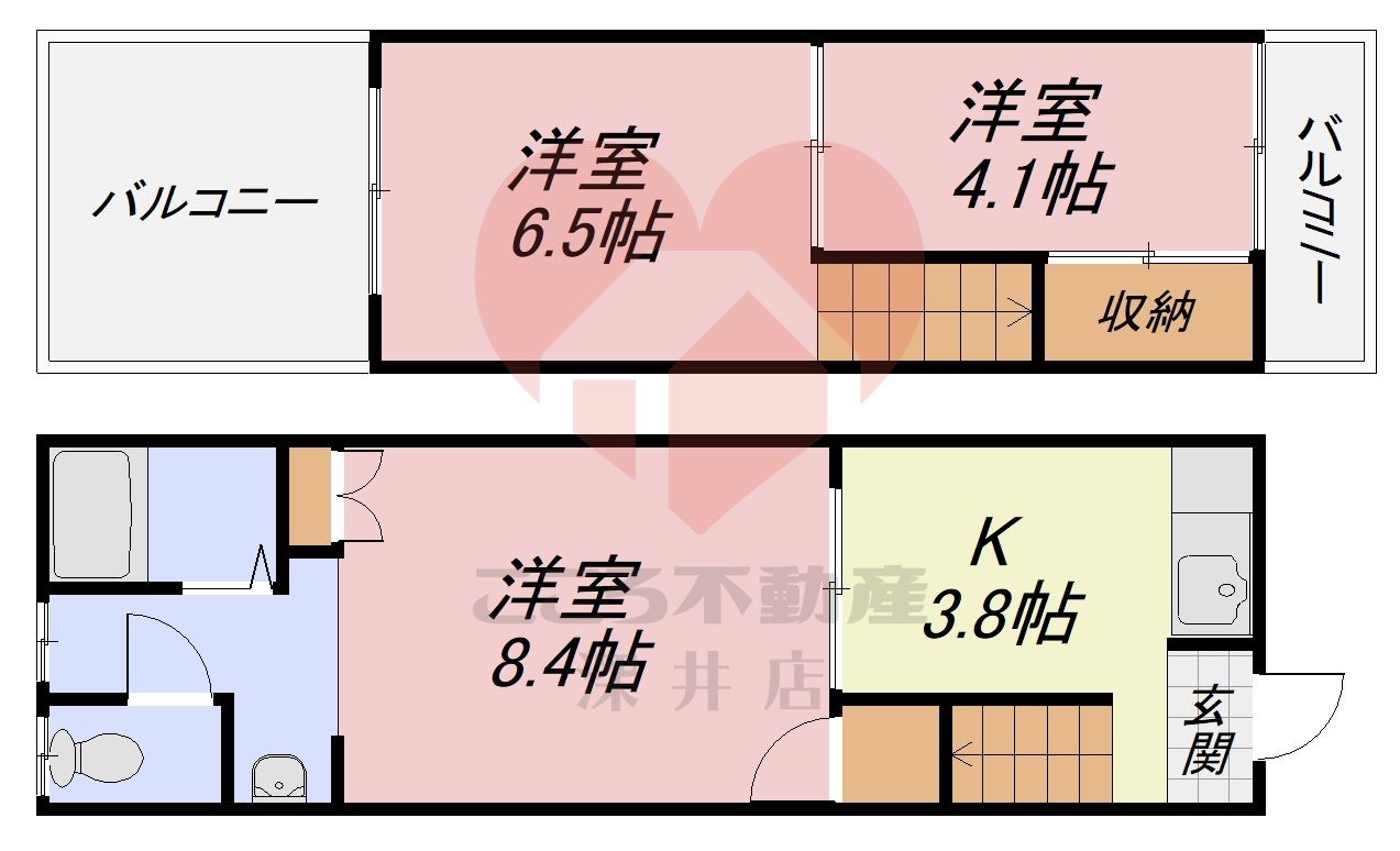 大阪府大阪市平野区長吉出戸５（一戸建）の賃貸物件の間取り